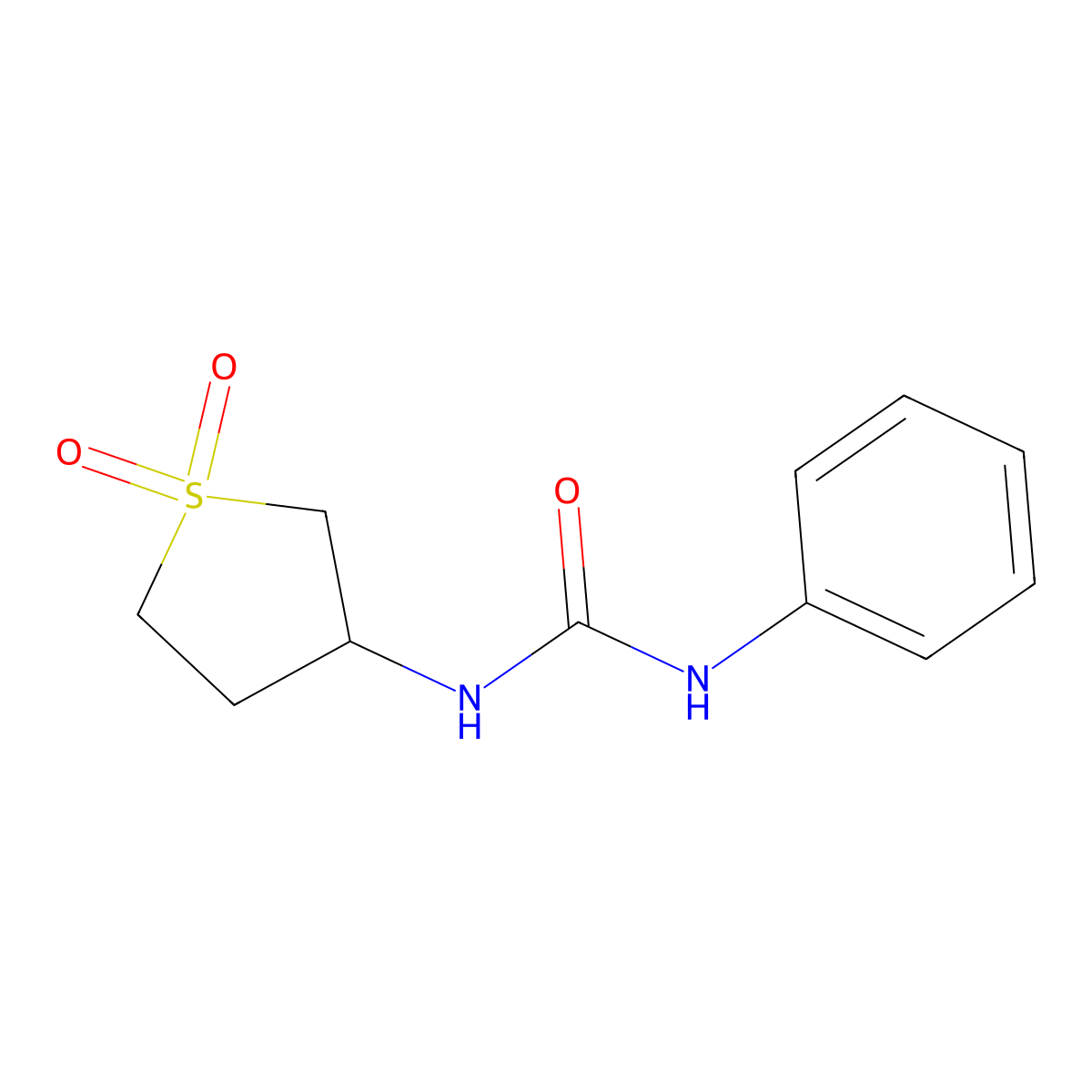1-(1,1-Dioxidotetrahydrothiophen-3-yl)-3-phenylurea molecular structure, CAS 24373-81-7
