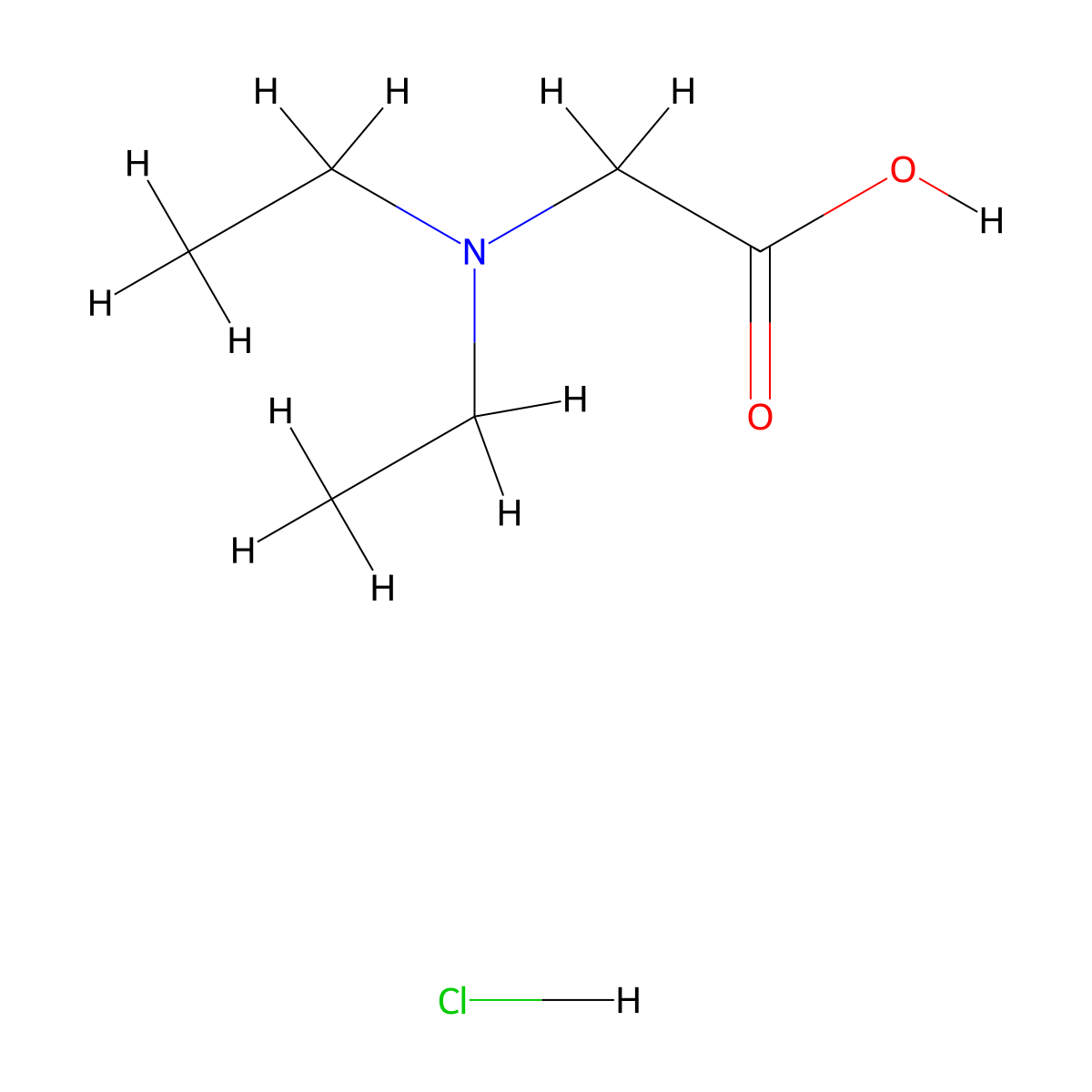 N,N-Diethylglycine hydrochloride molecular structure, CAS 24376-01-0