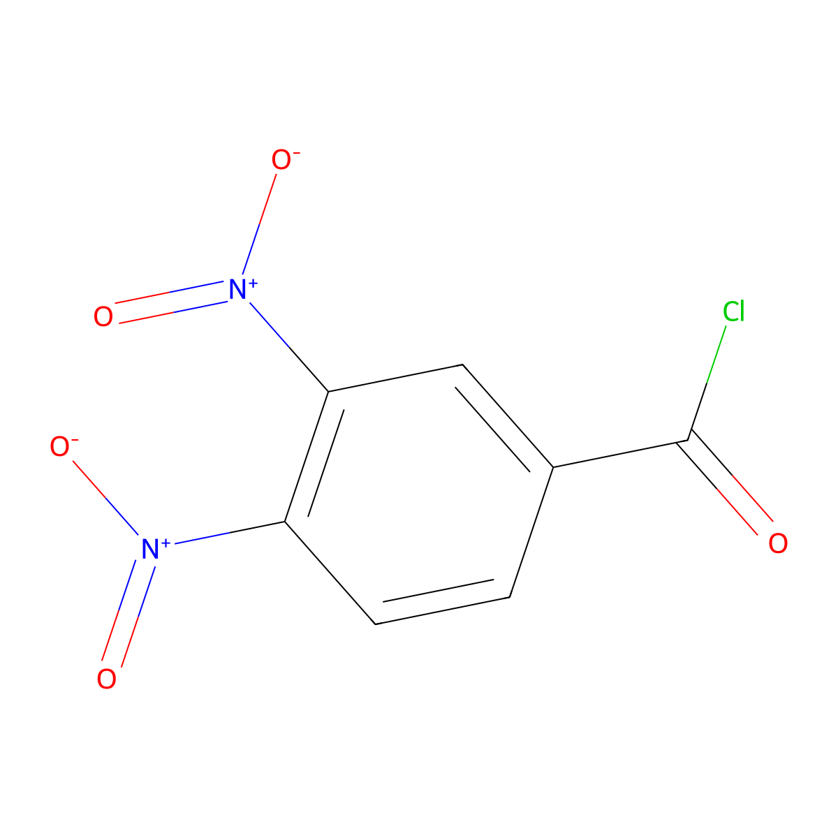 3,4-dinitrobenzoyl Chloride molecular structure, CAS 24376-18-9