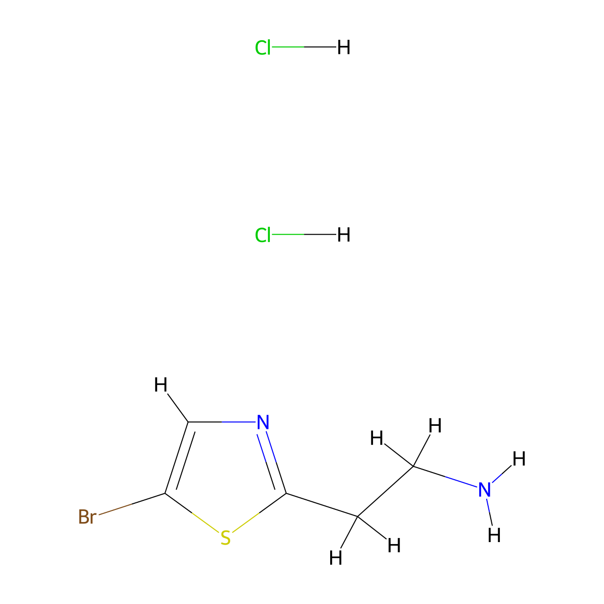 2-(5-Bromo-1,3-thiazol-2-yl)ethan-1-amine dihydrochloride molecular structure, CAS 2437650-37-6