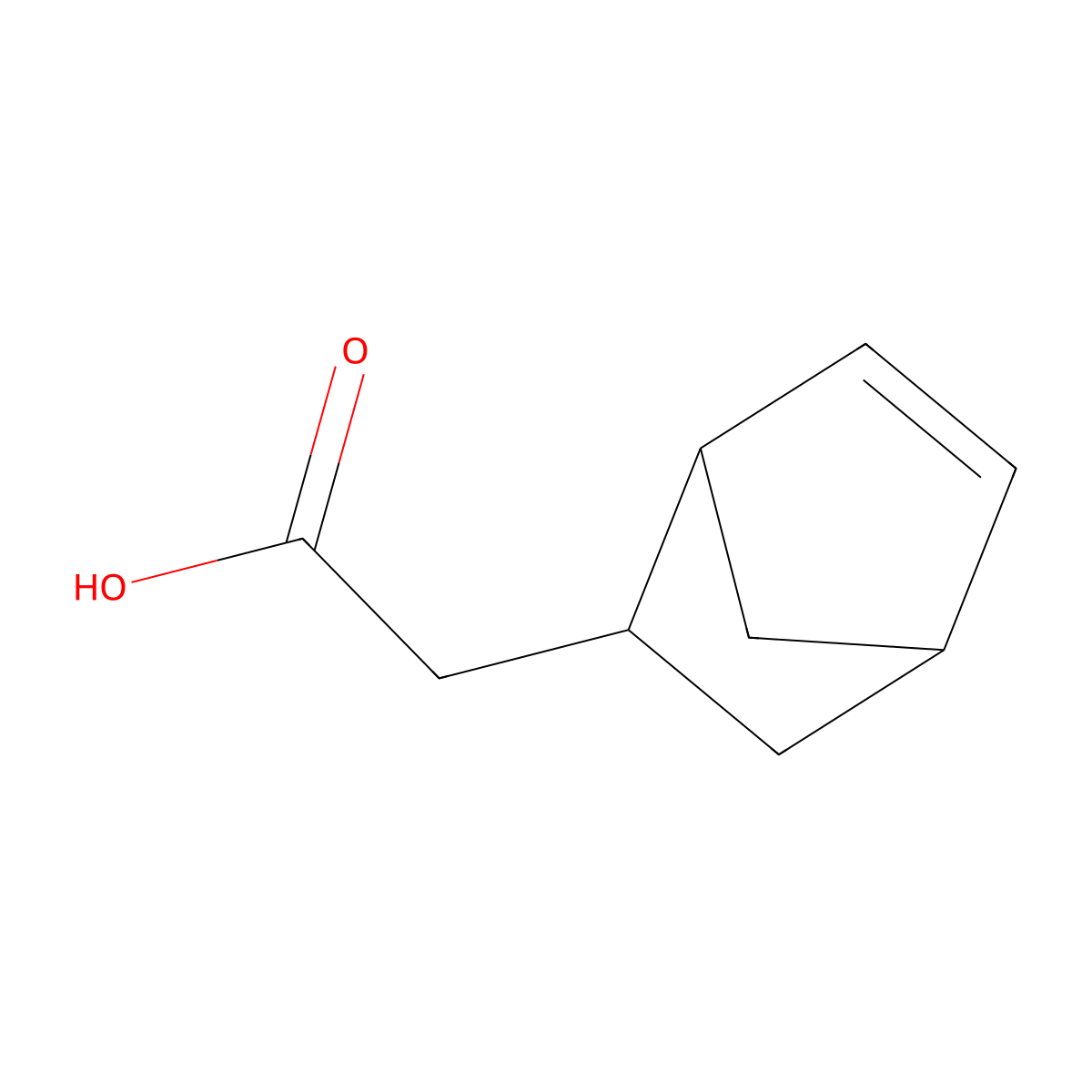 rac-2-[(1R,2S,4R)-bicyclo[2.2.1]hept-5-en-2-yl]acetic acid molecular structure, CAS 24377-56-8