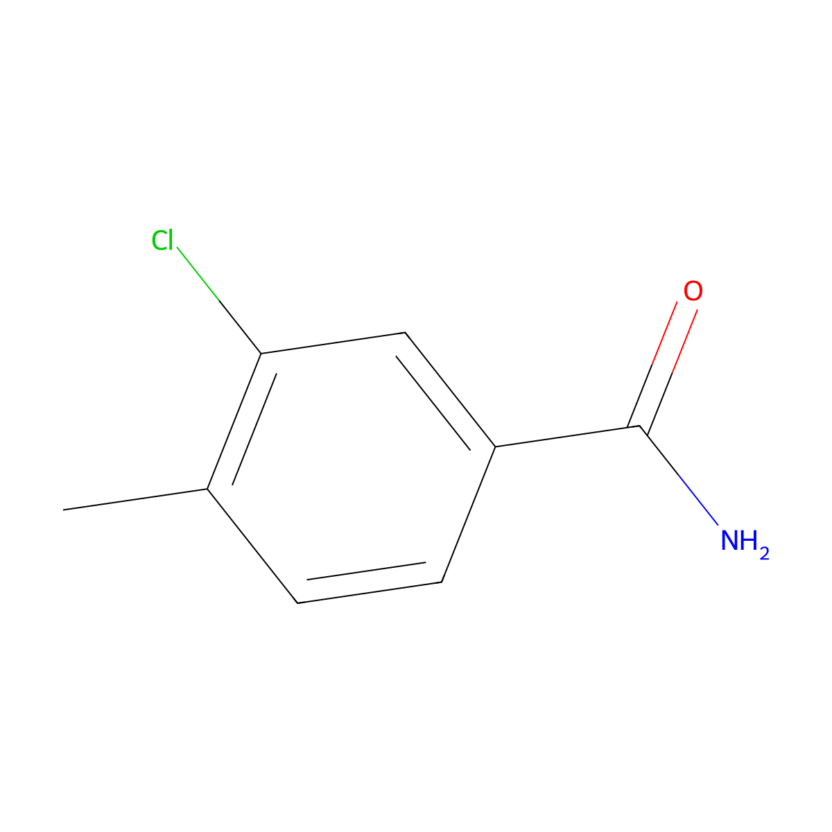 3-Chloro-4-methylbenzamide molecular structure, CAS 24377-95-5