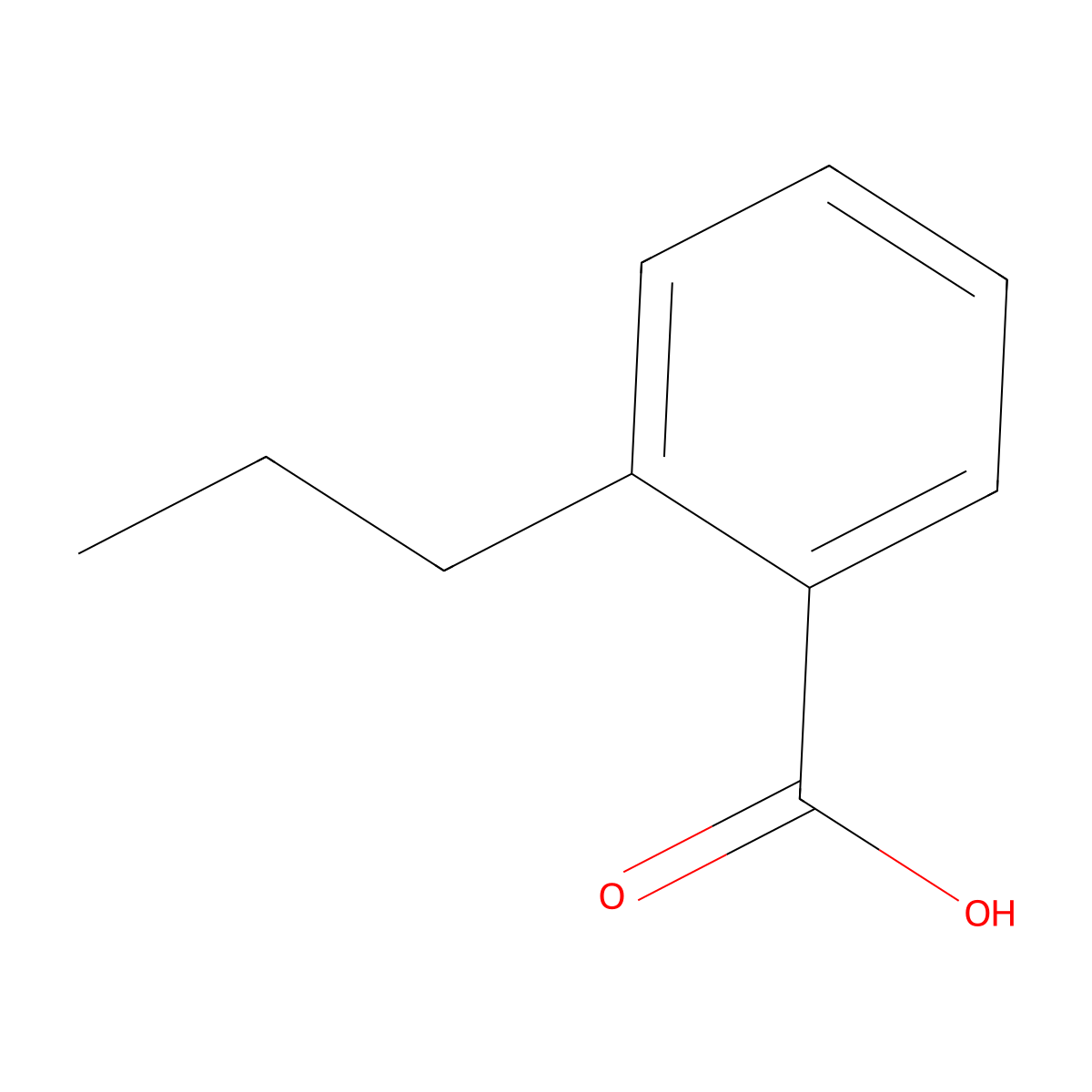 2-Propylbenzoic acid molecular structure, CAS 2438-03-1