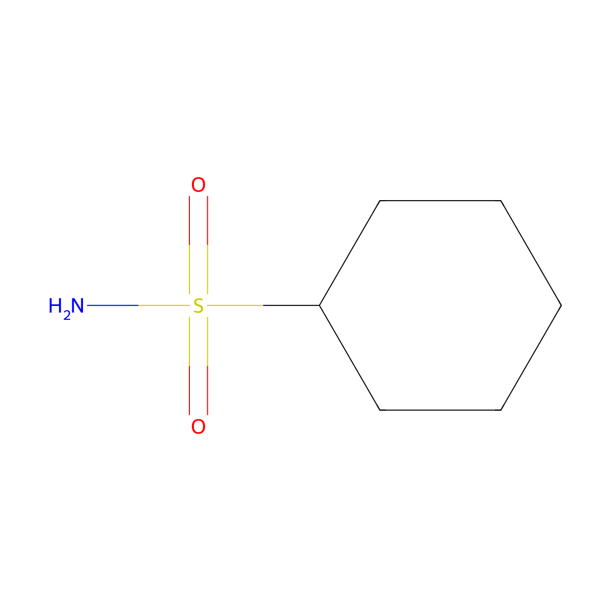 Cyclohexanesulfonamide molecular structure, CAS 2438-38-2