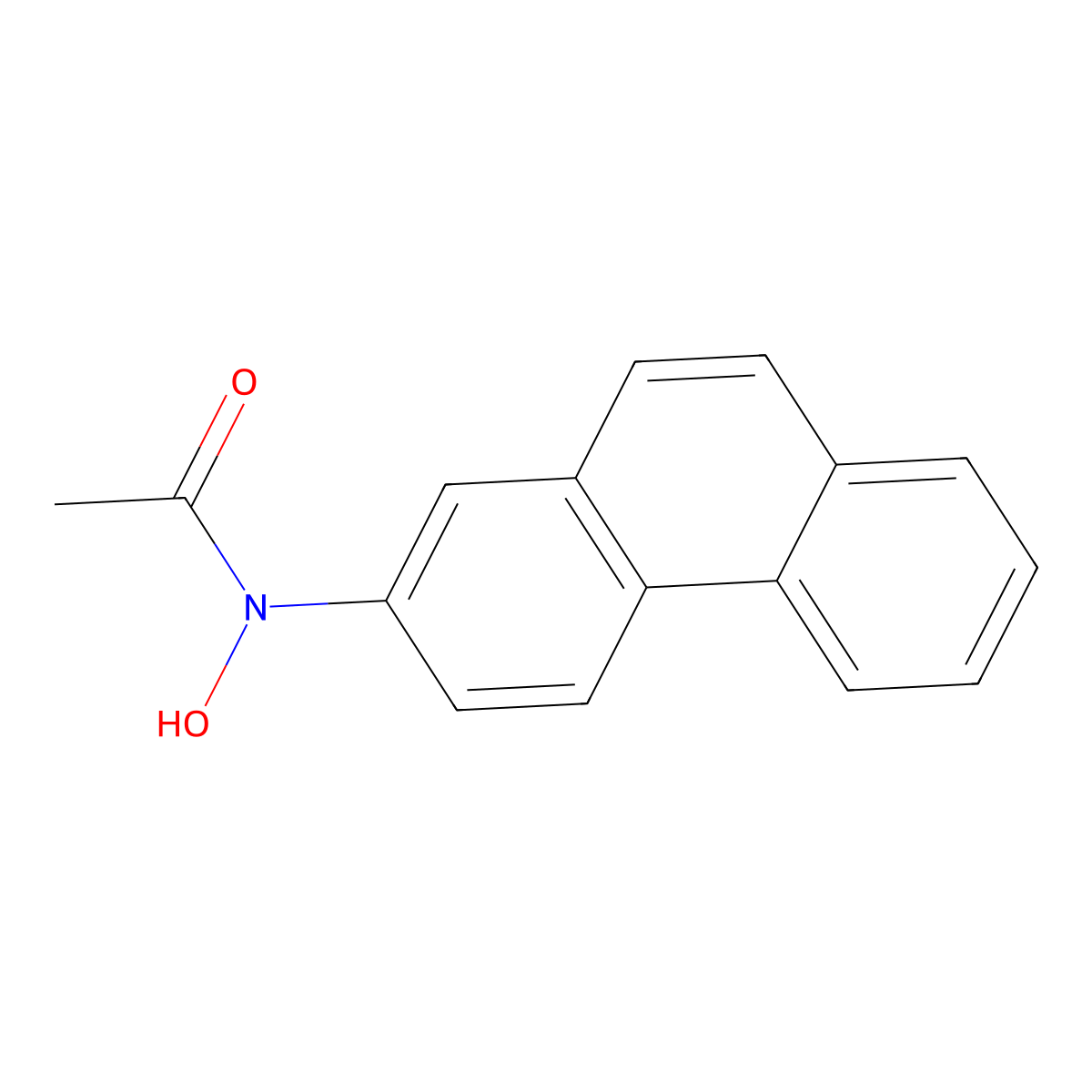 N-hydroxy-2-acetylaminophenanthrene molecular structure, CAS 2438-51-9