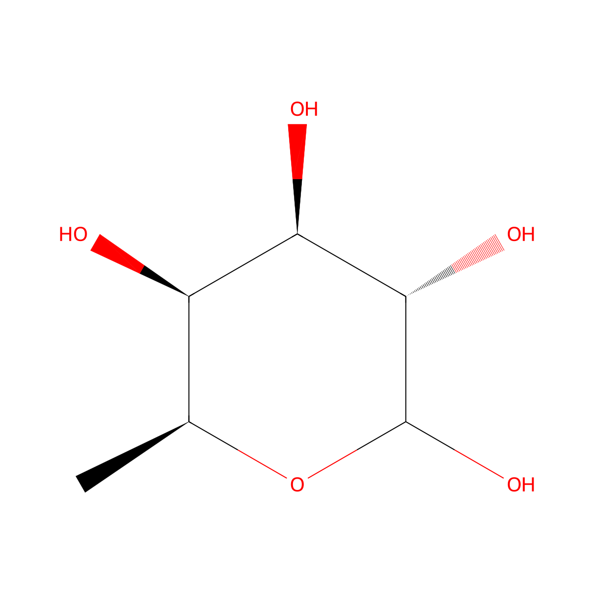 L-Fucose molecular structure, CAS 2438-80-4