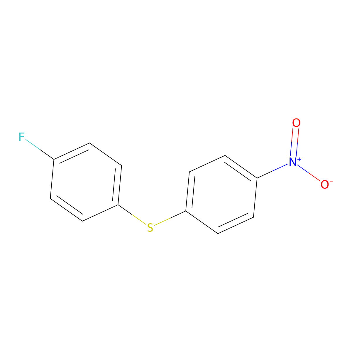 1-Fluoro-4-[(4-nitrophenyl)sulfanyl]benzene molecular structure, CAS 2438-85-9