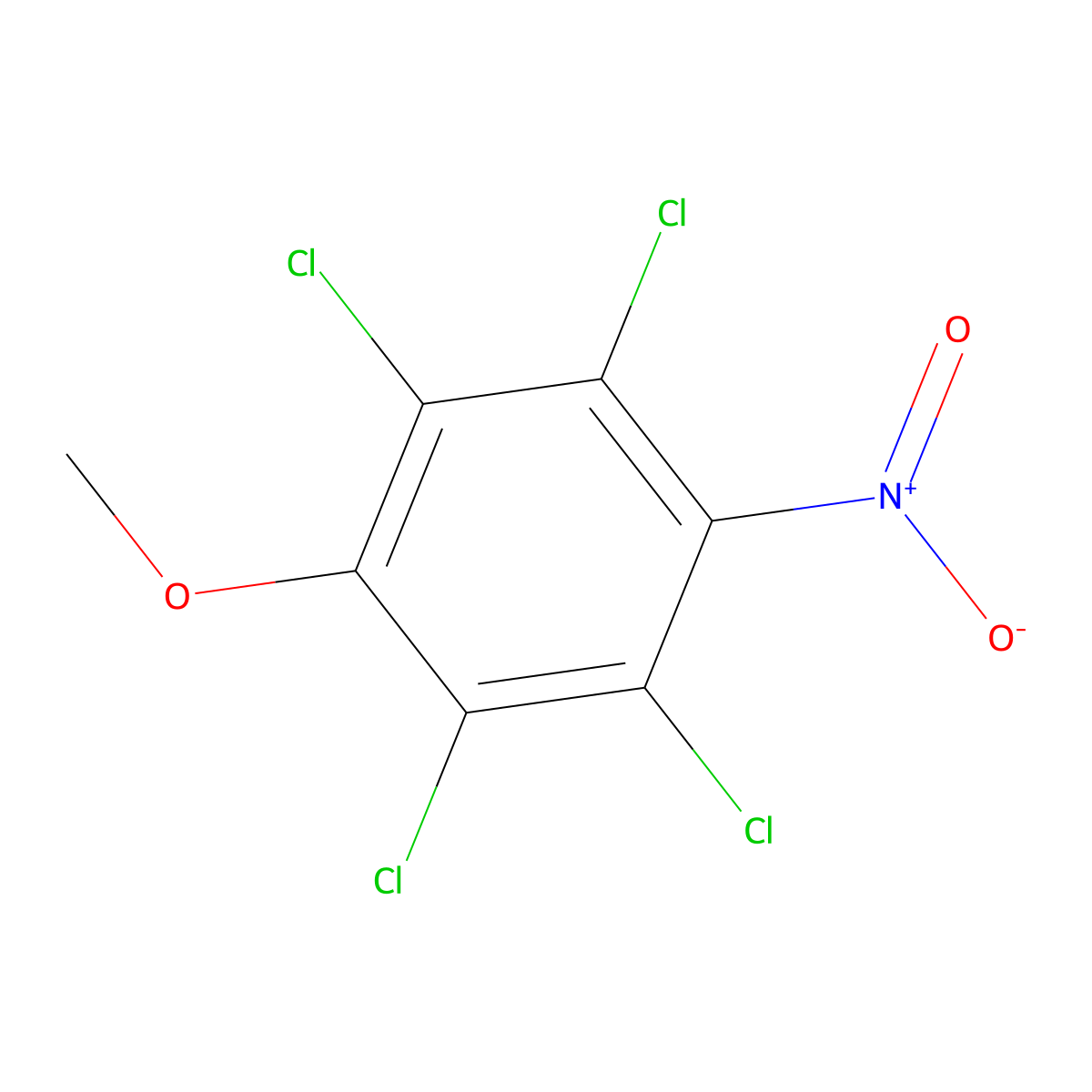 2,3,5,6-Tetrachloro-4-nitroanisole molecular structure, CAS 2438-88-2