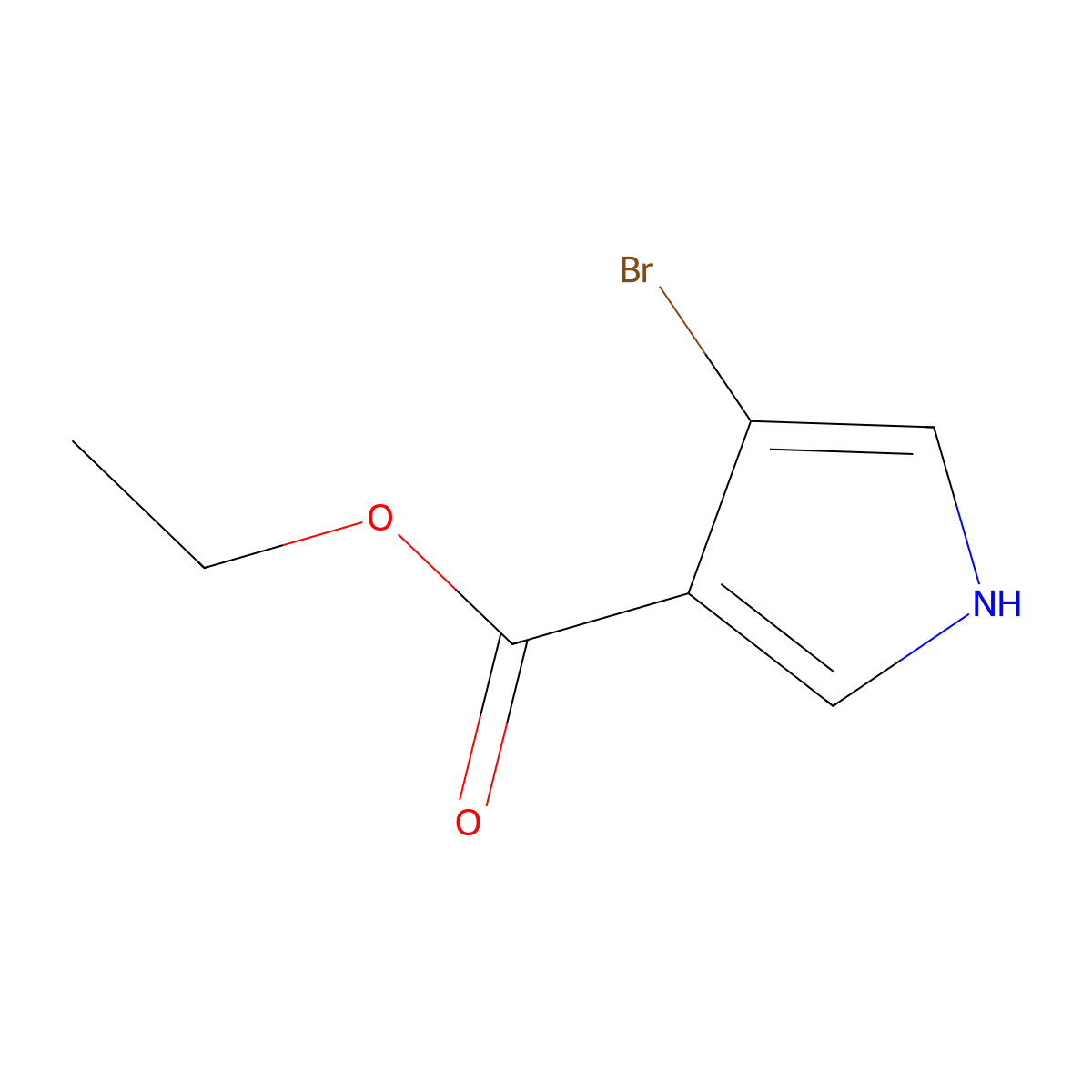 Ethyl 4-bromo-1H-pyrrole-3-carboxylate molecular structure, CAS 2438229-44-6
