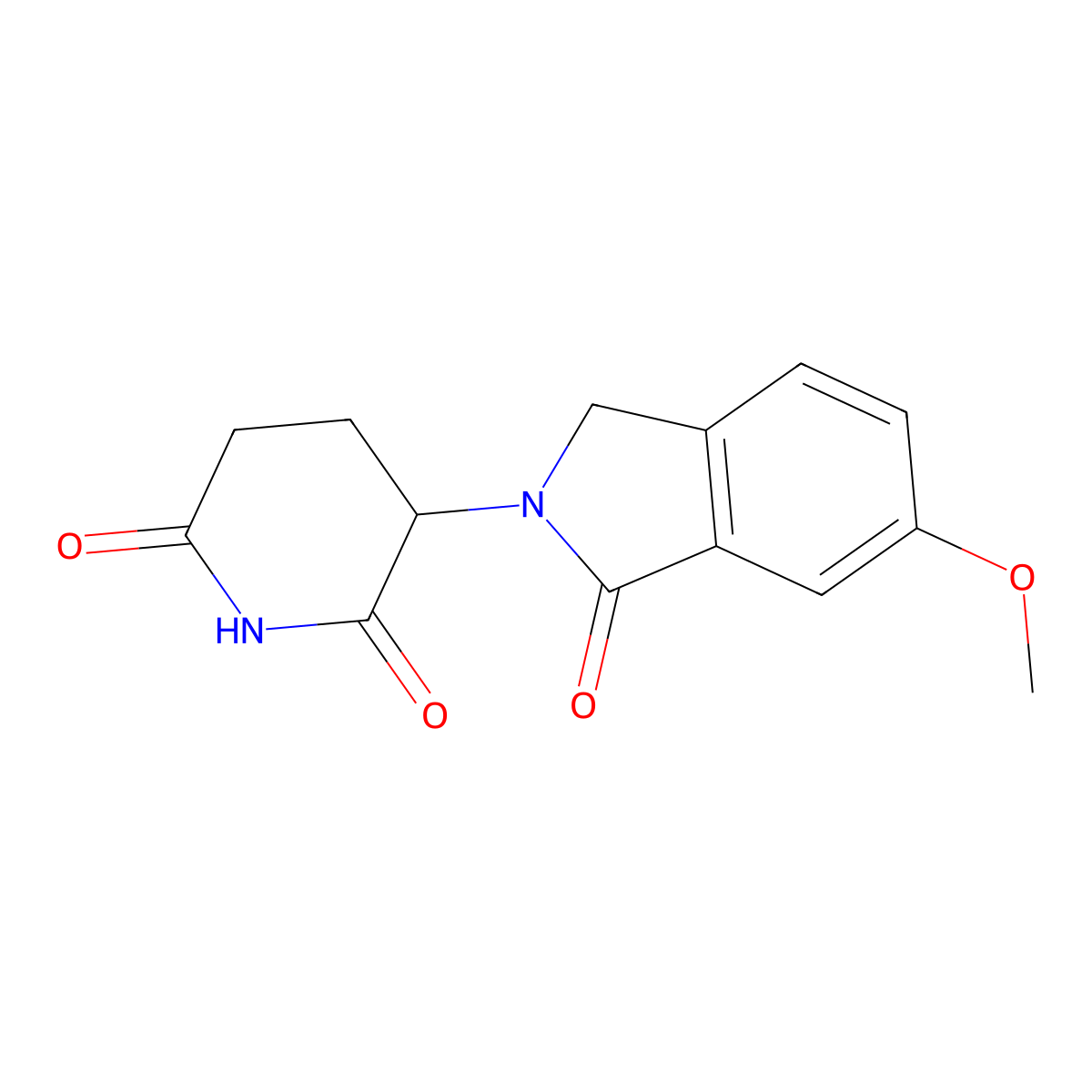 3-(6-methoxy-1-oxo-2,3-dihydro-1H-isoindol-2-yl)piperidine-2,6-dione molecular structure, CAS 2438236-78-1