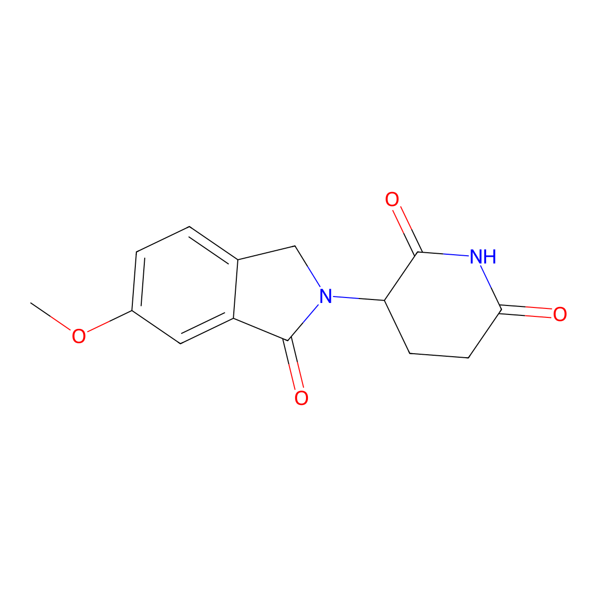 3-(6-methoxy-1-oxo-2,3-dihydro-1H-isoindol-2-yl)piperidine-2,6-dione molecular structure, CAS 2438236-78-1