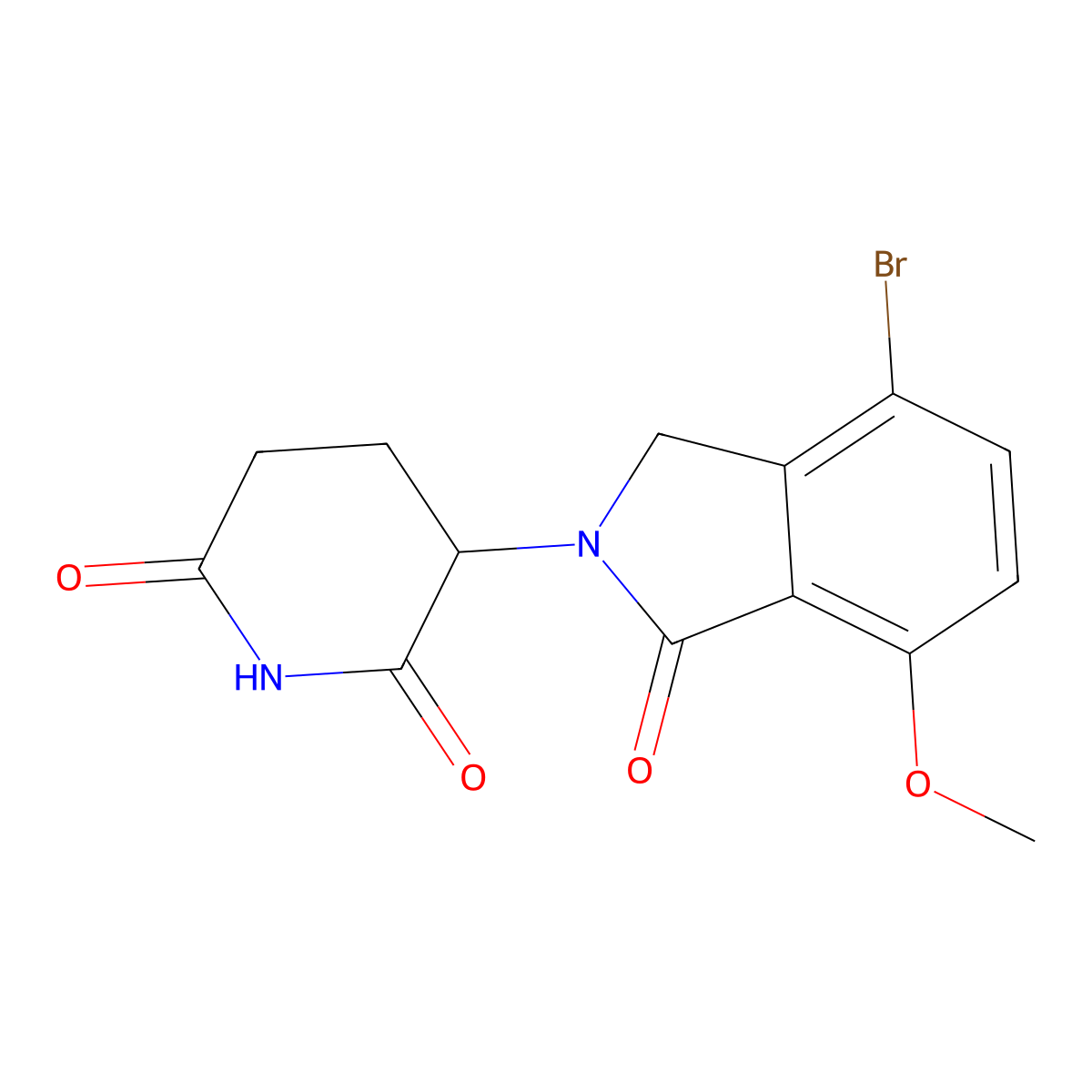 3-(4-Bromo-7-methoxy-1-oxoisoindolin-2-yl)piperidine-2,6-dione molecular structure, CAS 2438241-00-8