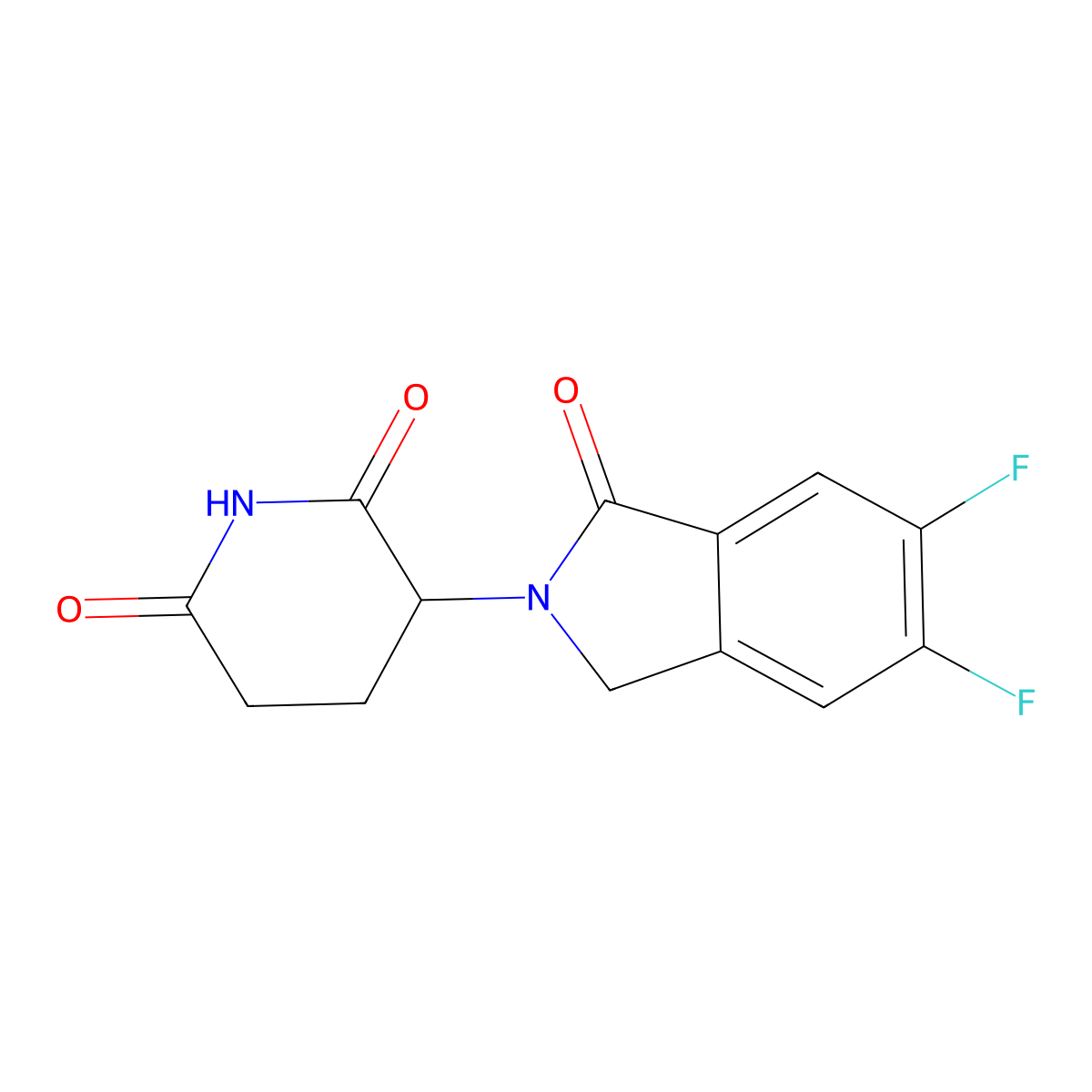 3-(5,6-Difluoro-1-oxoisoindolin-2-yl)piperidine-2,6-dione molecular structure, CAS 2438241-40-6