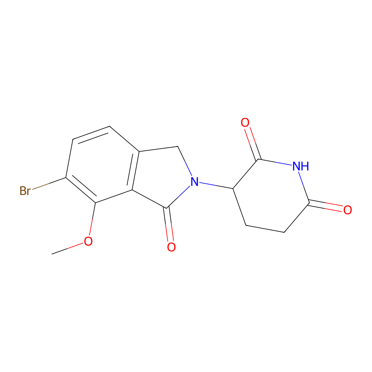 3-(6-Bromo-7-methoxy-1-oxoisoindolin-2-yl)piperidine-2,6-dione molecular structure, CAS 2438242-13-6