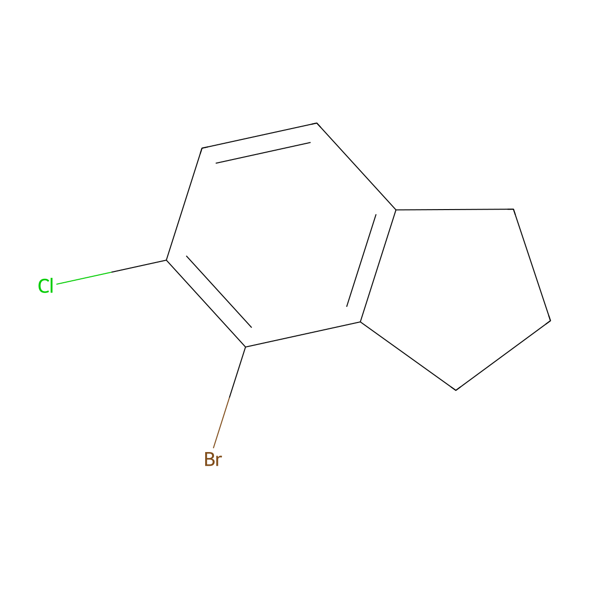 4-bromo-5-chloro-2,3-dihydro-1H-indene molecular structure, CAS 2438334-58-6
