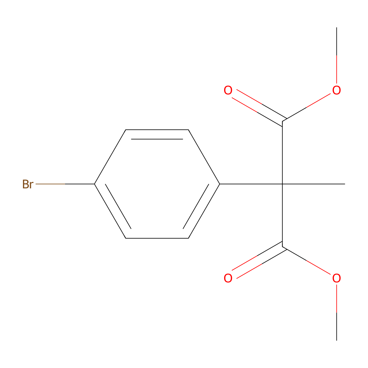 1,3-Dimethyl 2-(4-bromophenyl)-2-methylpropanedioate molecular structure, CAS 243835-94-1