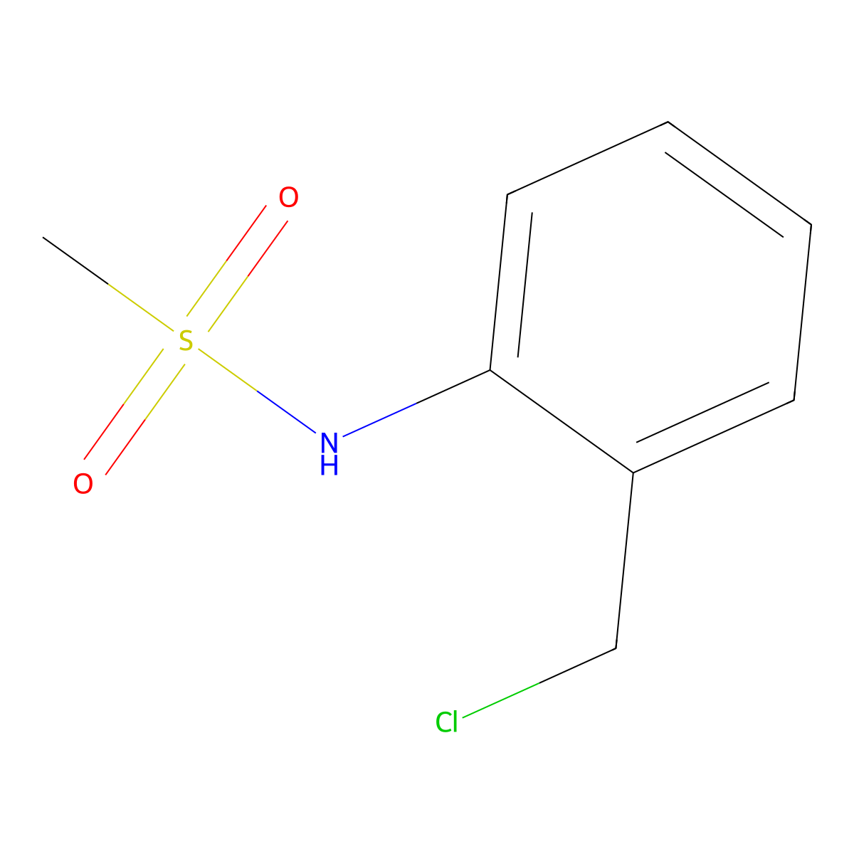 N-[2-(chloromethyl)phenyl]methanesulfonamide molecular structure, CAS 243844-34-0