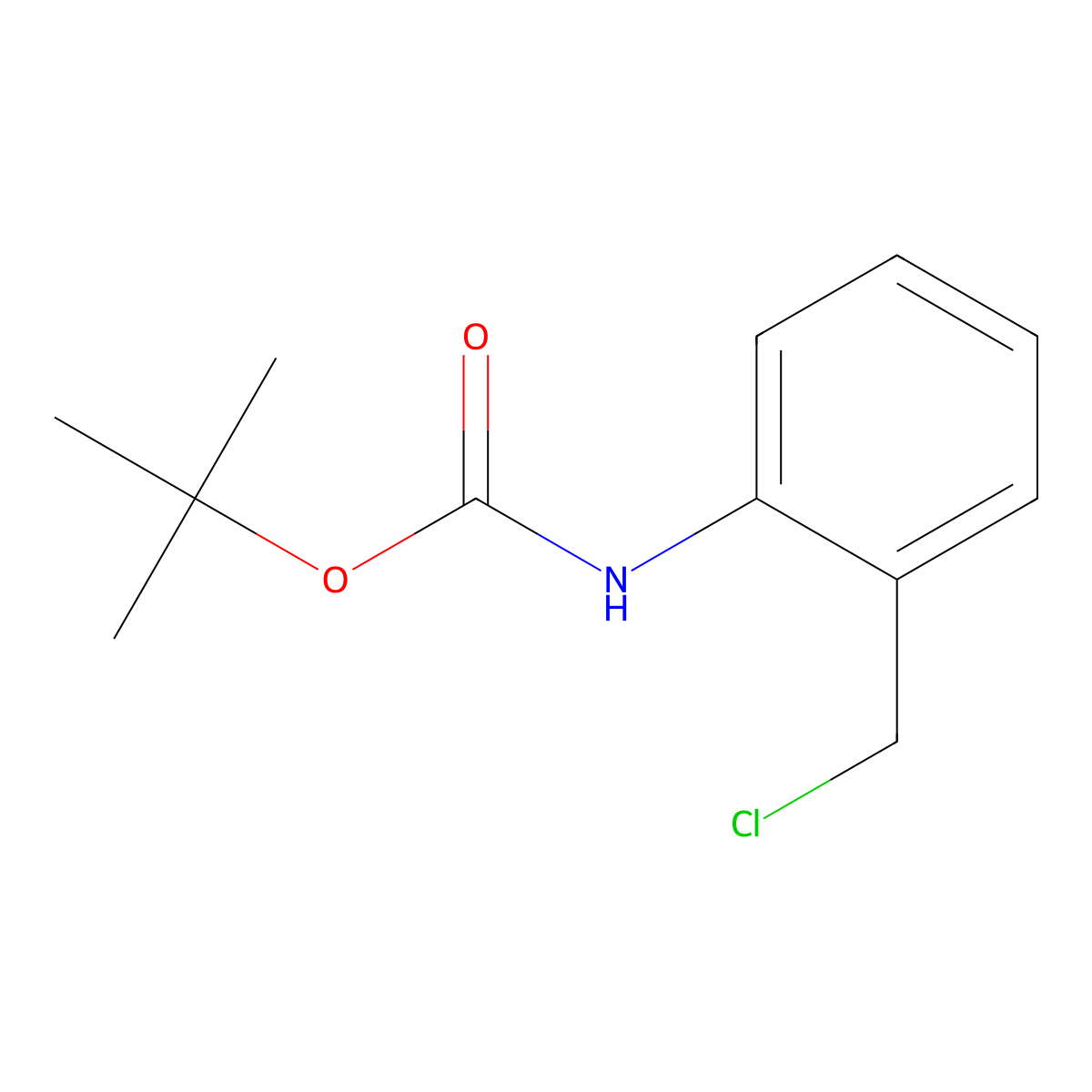 Tert-butyl N-[2-(chloromethyl)phenyl]carbamate molecular structure, CAS 243844-36-2