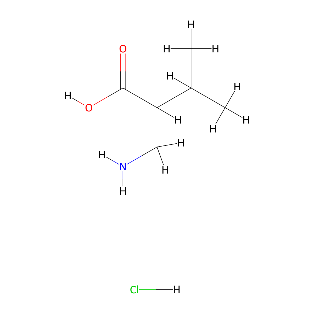 2-(Aminomethyl)-3-methylbutanoic acid hydrochloride molecular structure, CAS 243857-26-3