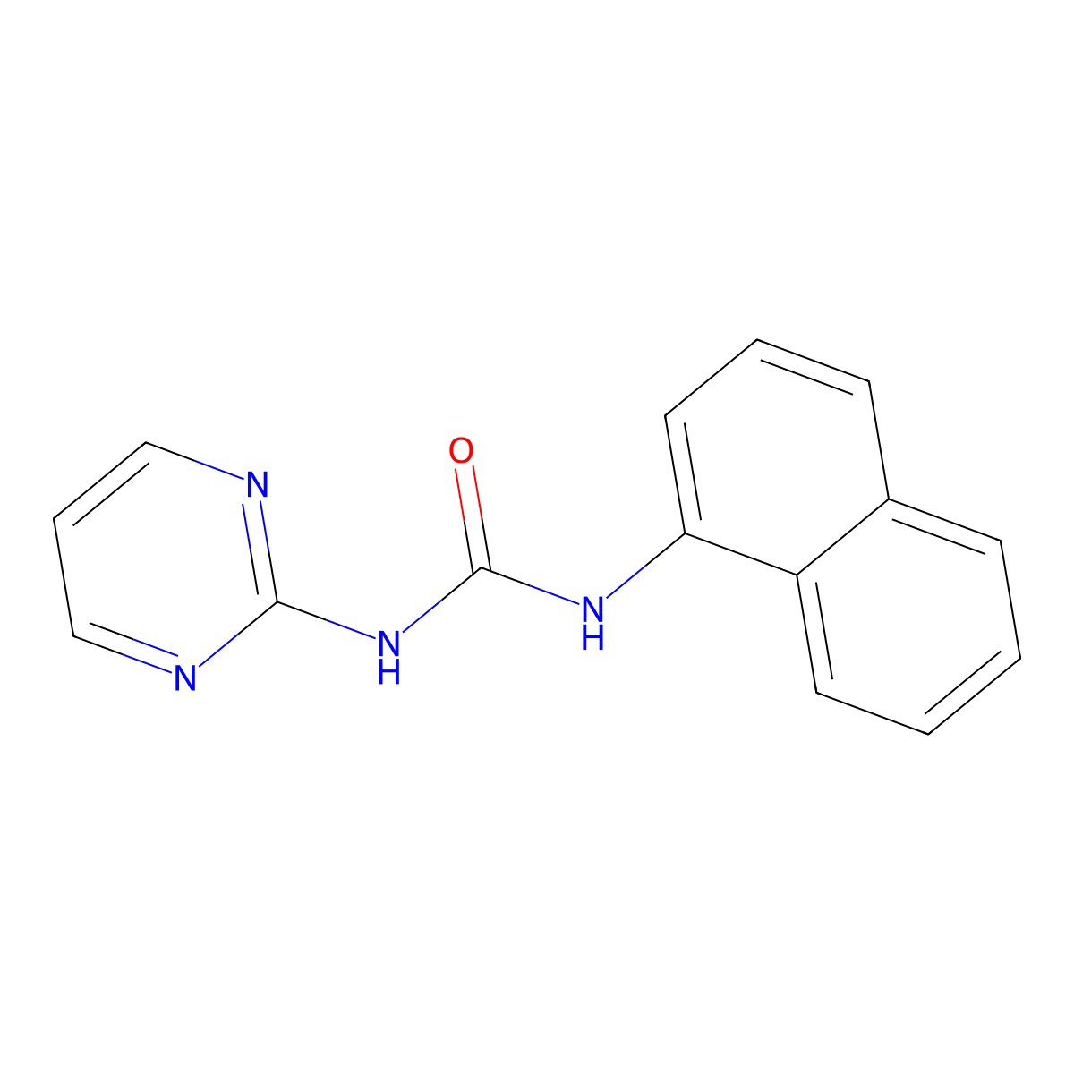 1-(Naphthalen-1-yl)-3-(pyrimidin-2-yl)urea molecular structure, CAS 24386-39-8