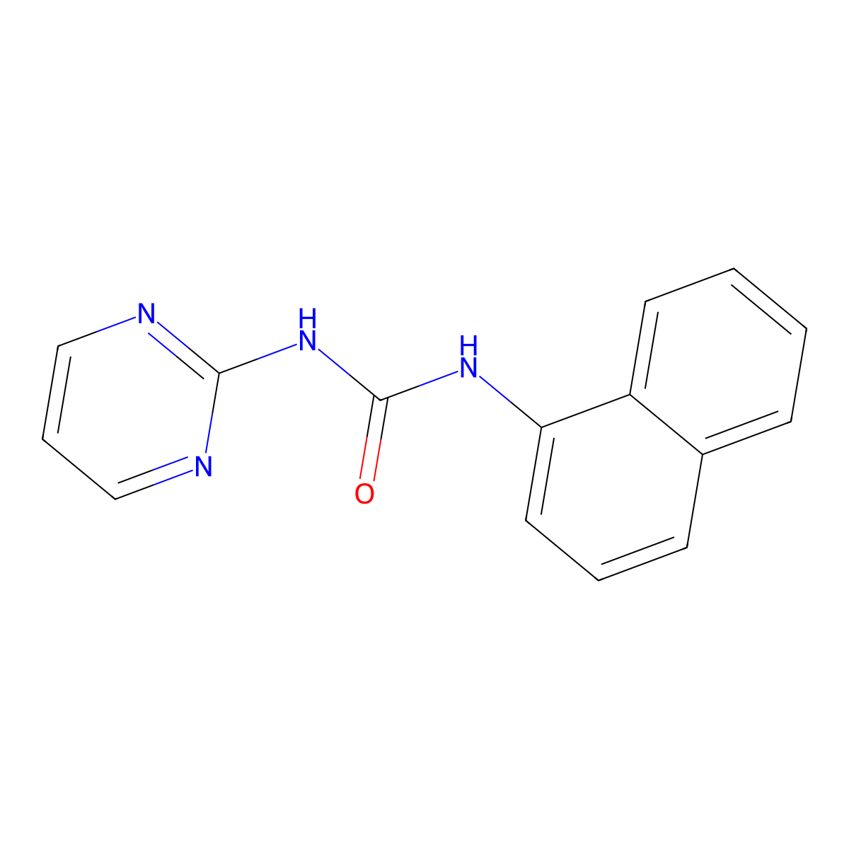 1-(Naphthalen-1-yl)-3-(pyrimidin-2-yl)urea molecular structure, CAS 24386-39-8