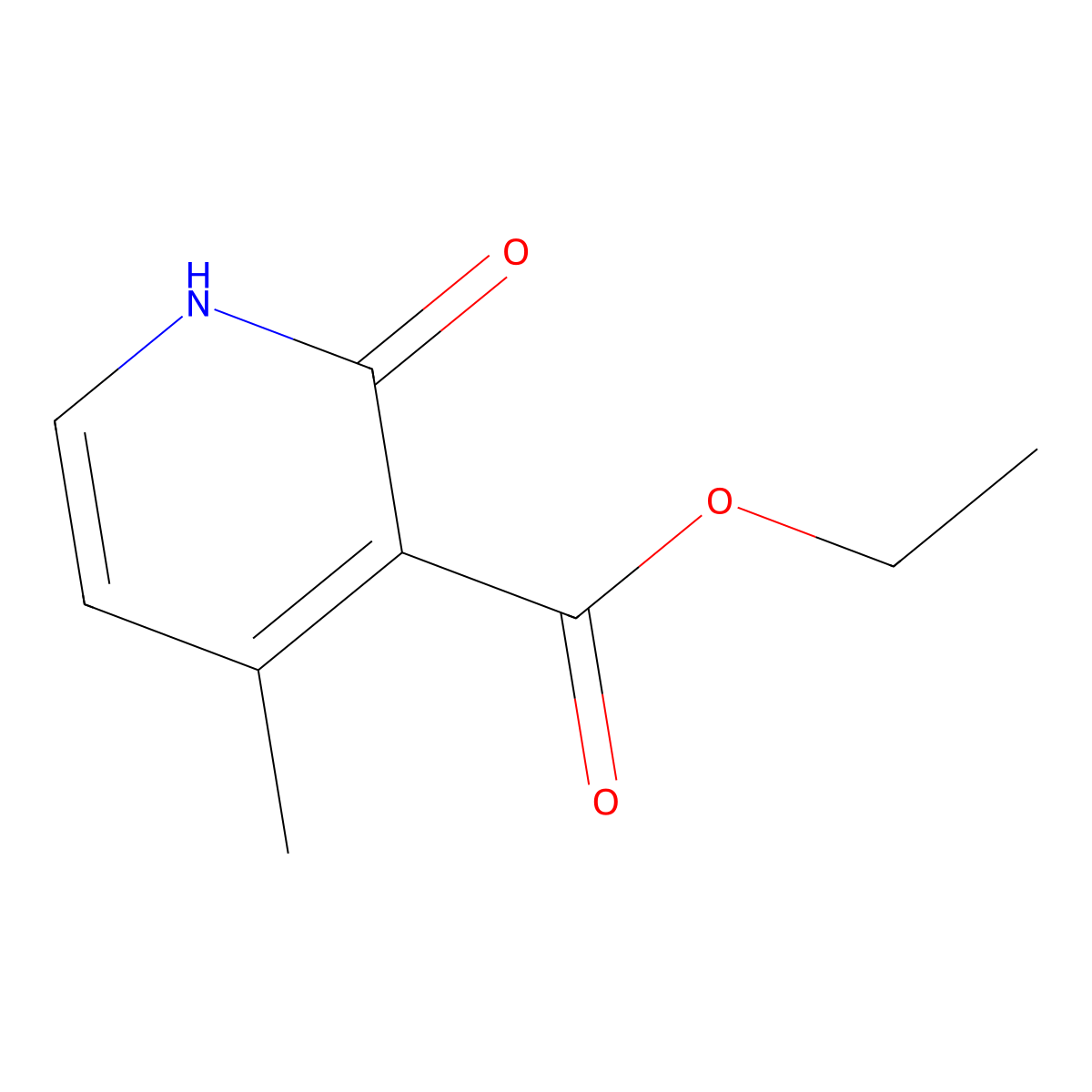 Ethyl 2-hydroxy-4-methylnicotinate molecular structure, CAS 243860-78-8