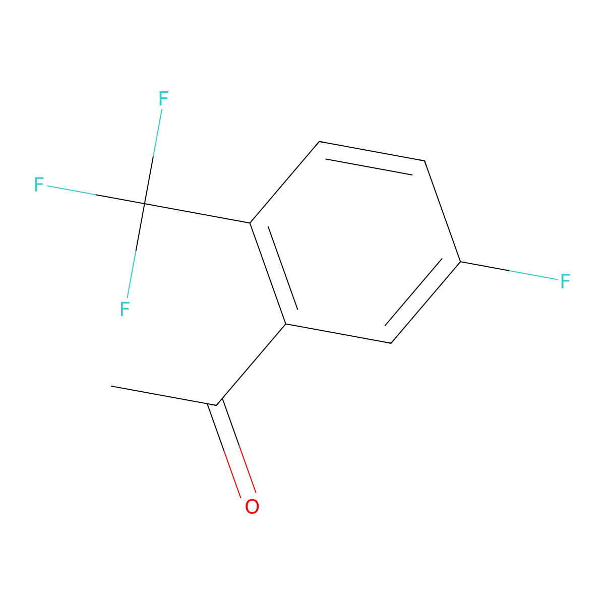 5'-Fluoro-2'-(trifluoromethyl)acetophenone molecular structure, CAS 243863-39-0