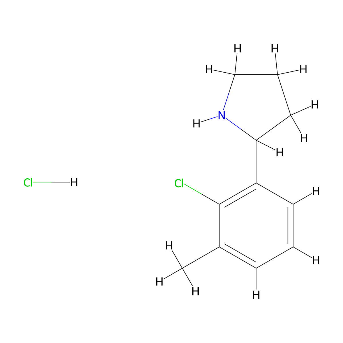 2-(2-Chloro-3-methylphenyl)pyrrolidine hydrochloride molecular structure, CAS 2438778-11-9