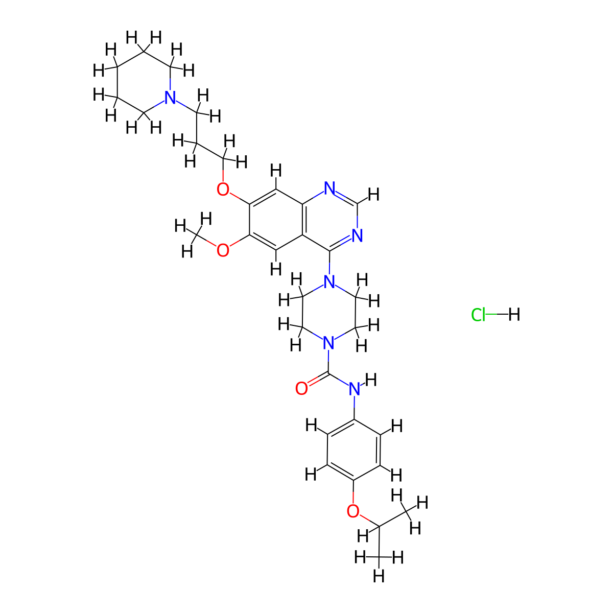Tandutinib hydrochloride molecular structure, CAS 2438900-70-8