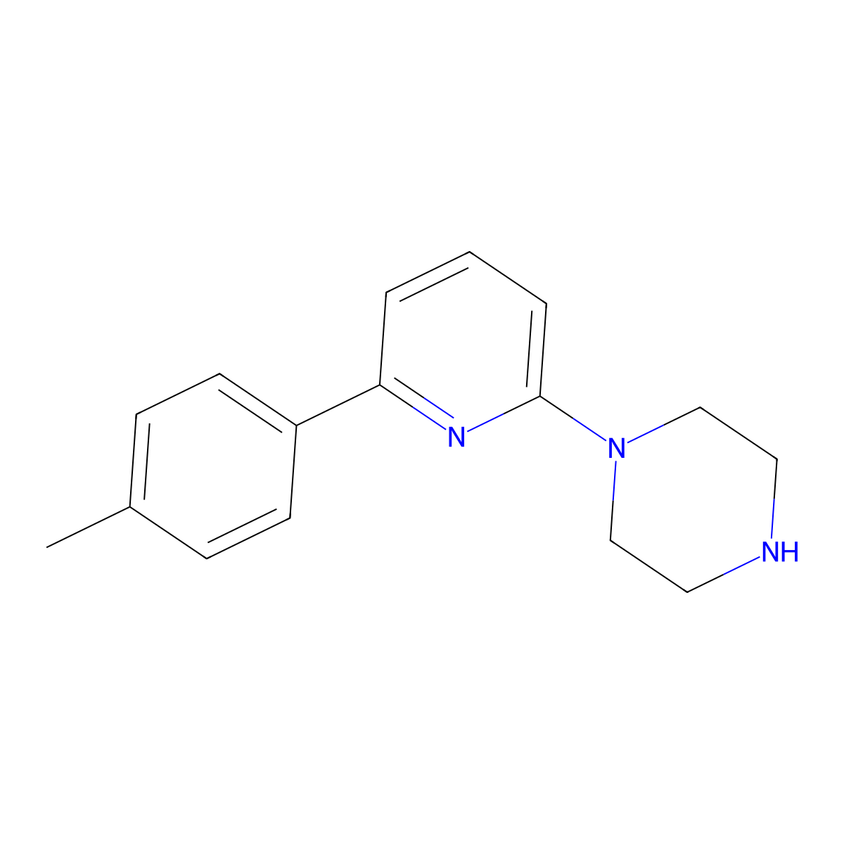 1-[6-(4-Methylphenyl)pyridin-2-yl]piperazine molecular structure, CAS 2438929-96-3