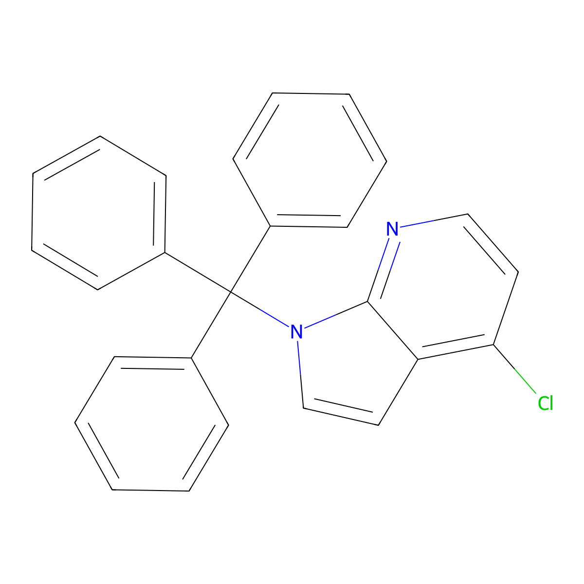 4-chloro-1-trityl-1H-pyrrolo[2,3-b]pyridine molecular structure, CAS 2438941-56-9