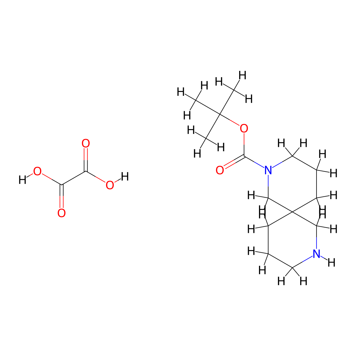 tert-Butyl 2,8-diazaspiro[5.5]undecane-2-carboxylate oxalate molecular structure, CAS 2438941-64-9