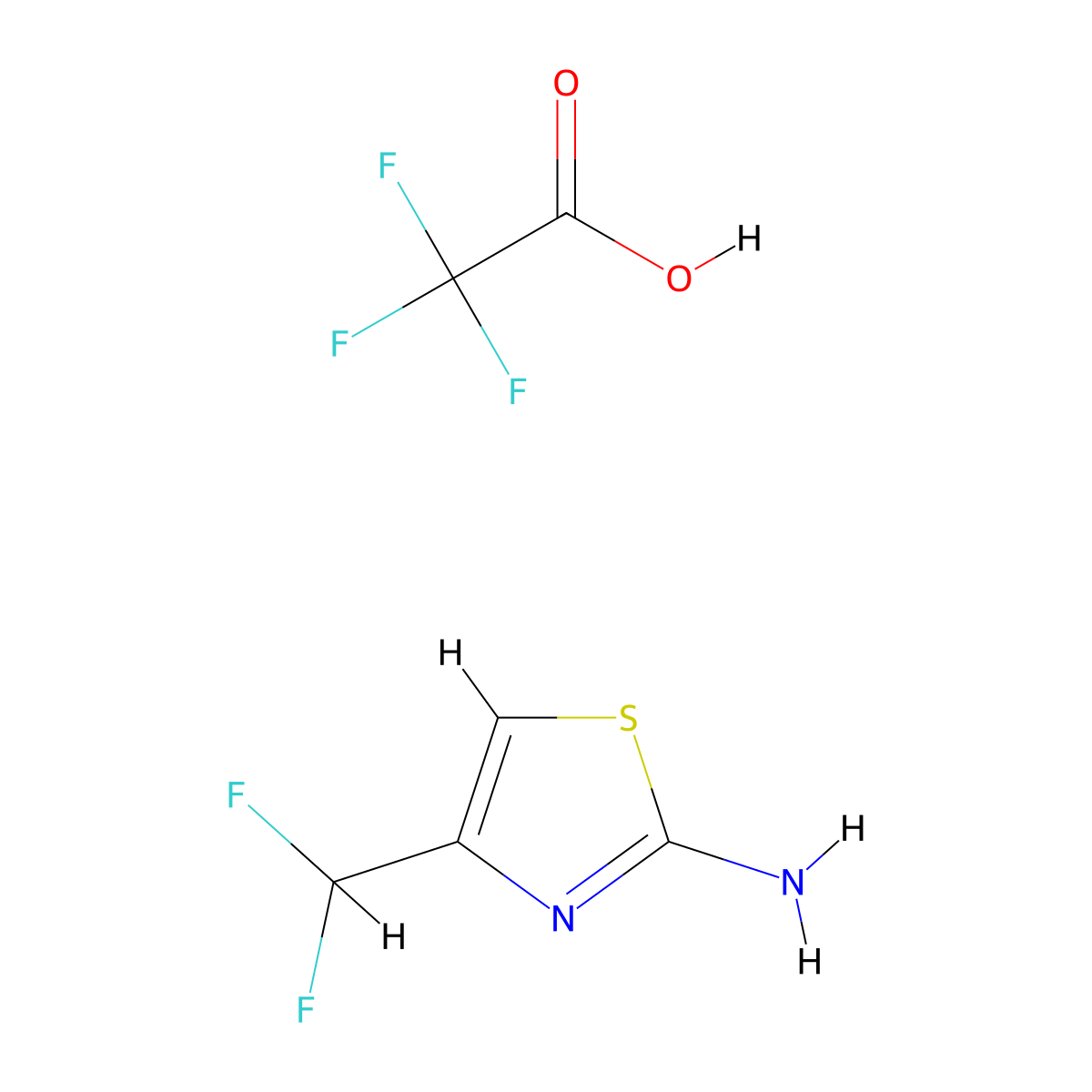 4-(Difluoromethyl)thiazol-2-amine 2,2,2-trifluoroacetate molecular structure, CAS 2438941-96-7