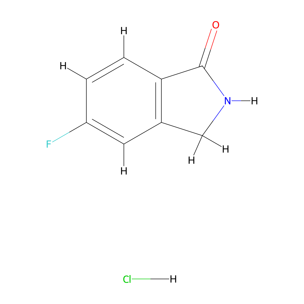 5-Fluoroisoindolin-1-one hydrochloride molecular structure, CAS 2438941-98-9