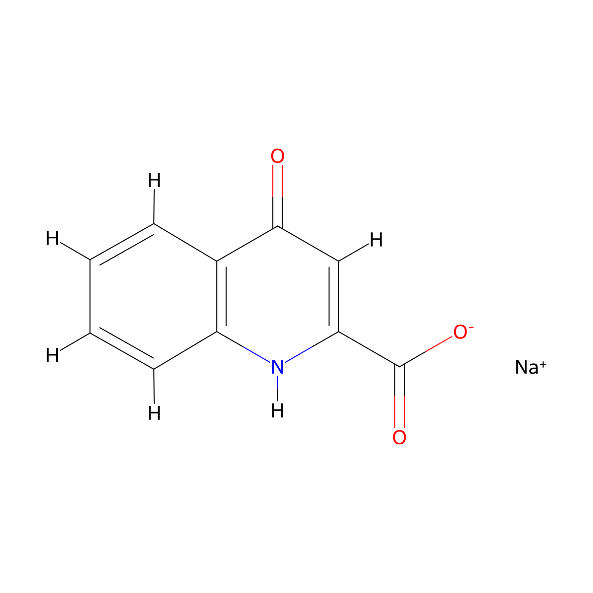 Kynurenic acid sodium salt molecular structure, CAS 2439-02-3