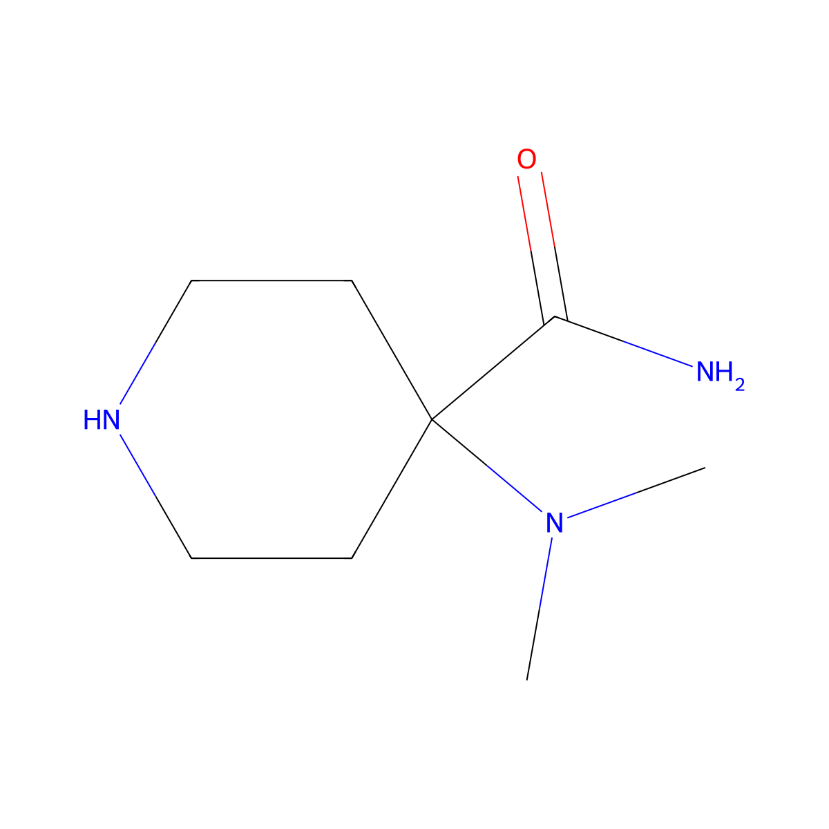 4-(Dimethylamino)piperidine-4-carboxamide molecular structure, CAS 2439-36-3