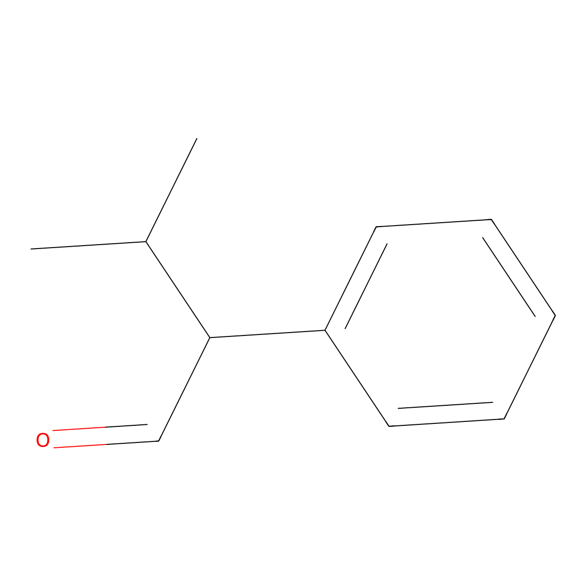 3-Methyl-2-phenylbutyraldehyde molecular structure, CAS 2439-44-3
