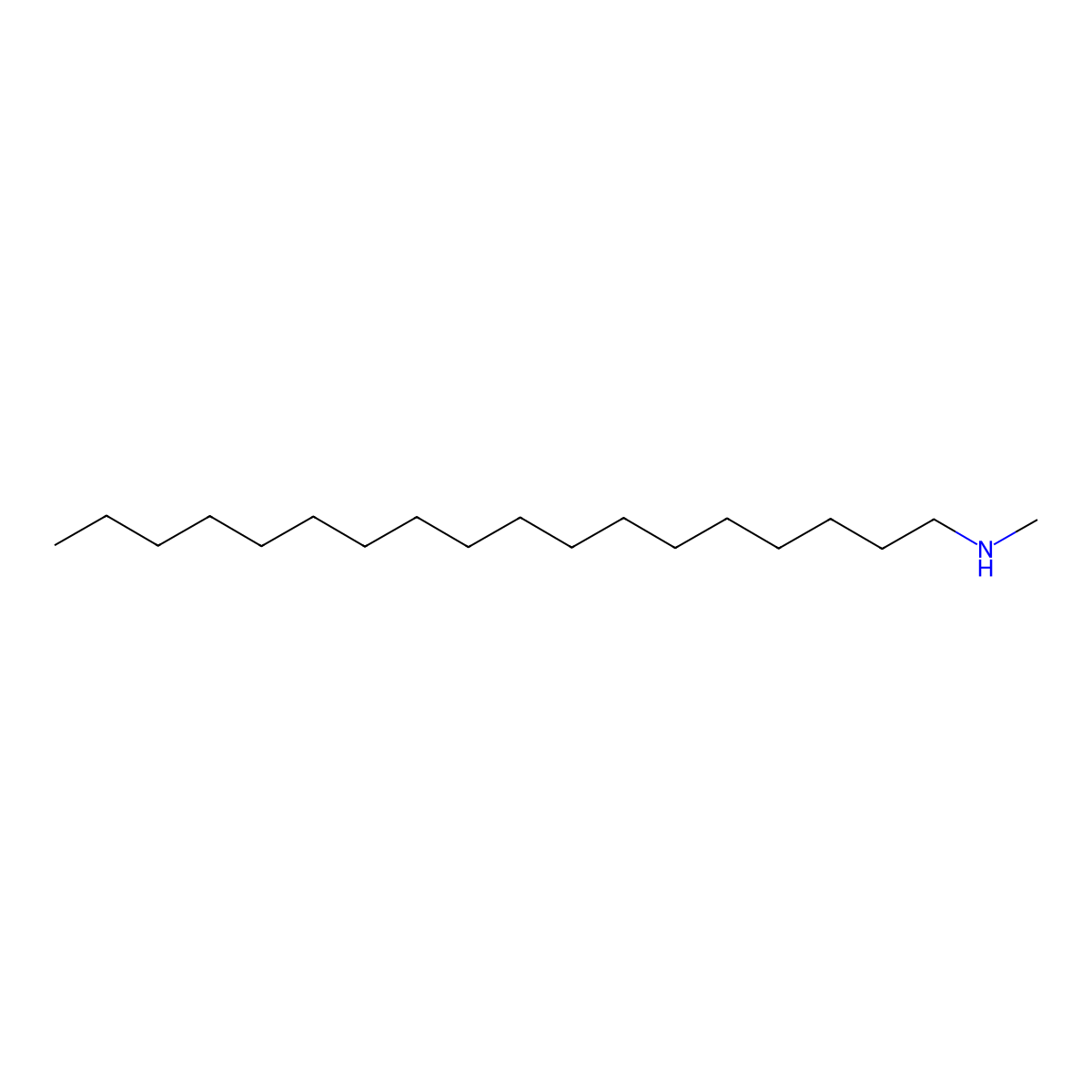 N-Methyloctadecylamine molecular structure, CAS 2439-55-6