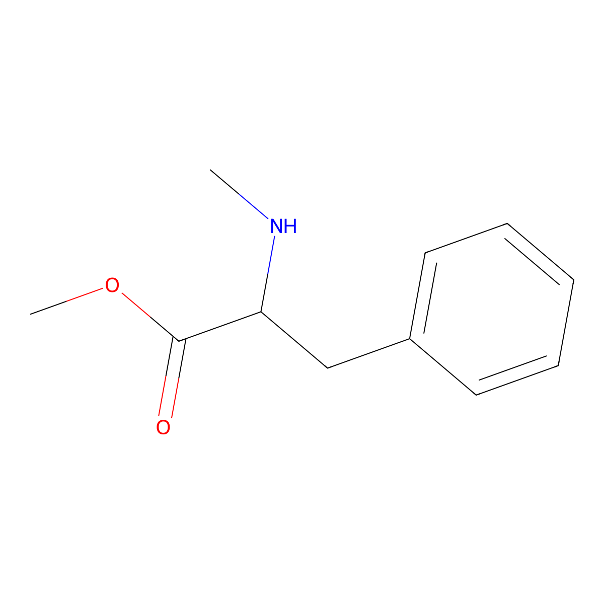 Methyl 2-(methylamino)-3-phenylpropanoate molecular structure, CAS 2439-60-3
