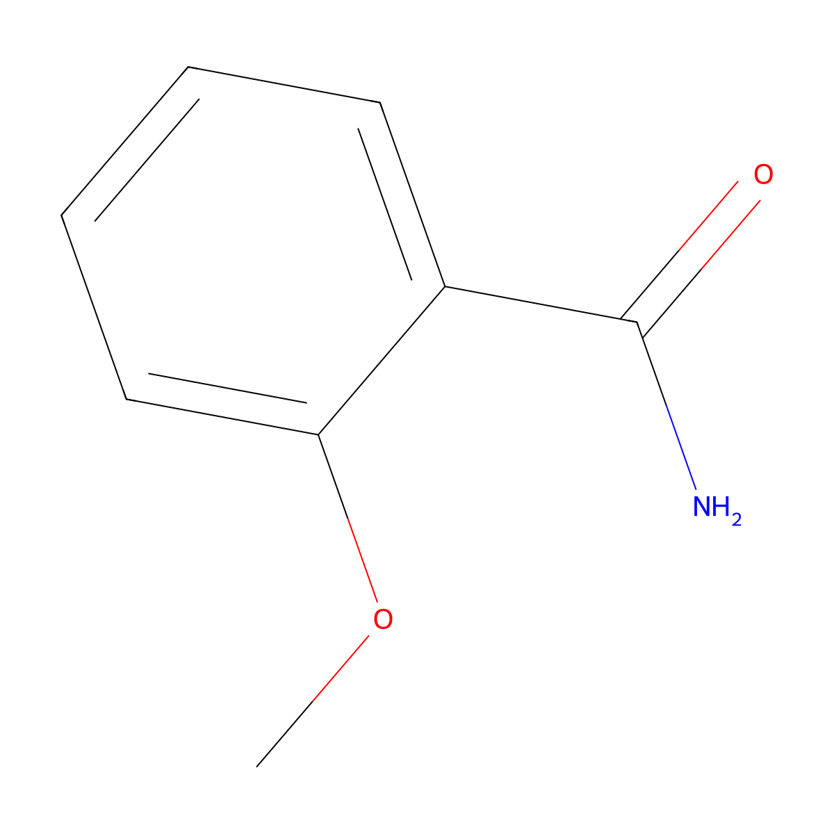 2-Methoxybenzamide molecular structure, CAS 2439-77-2