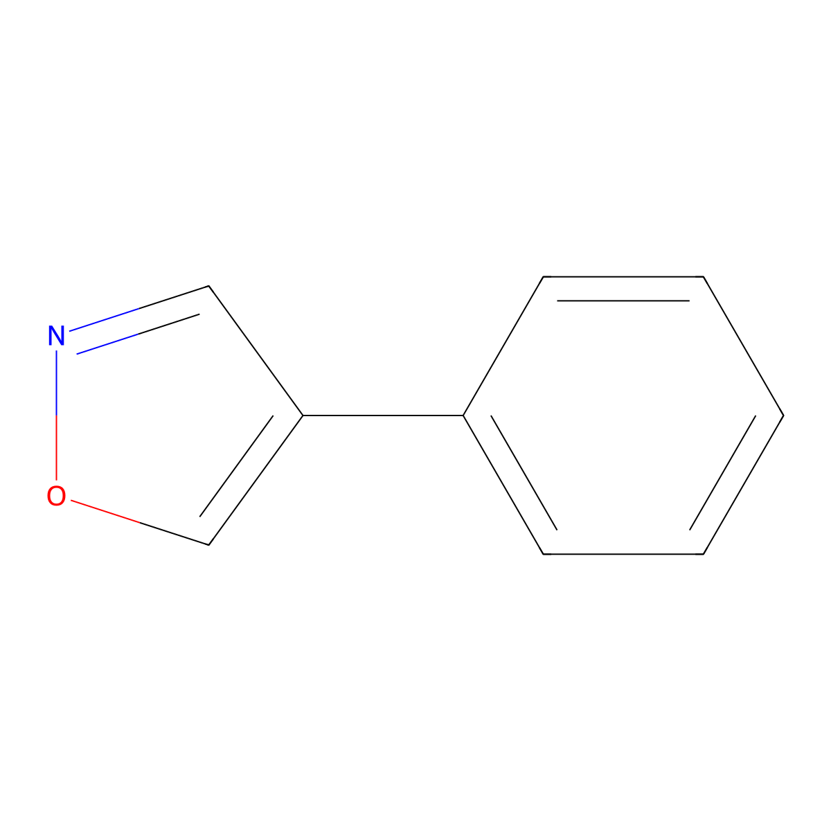 4-Phenylisoxazole molecular structure, CAS 2439-92-1