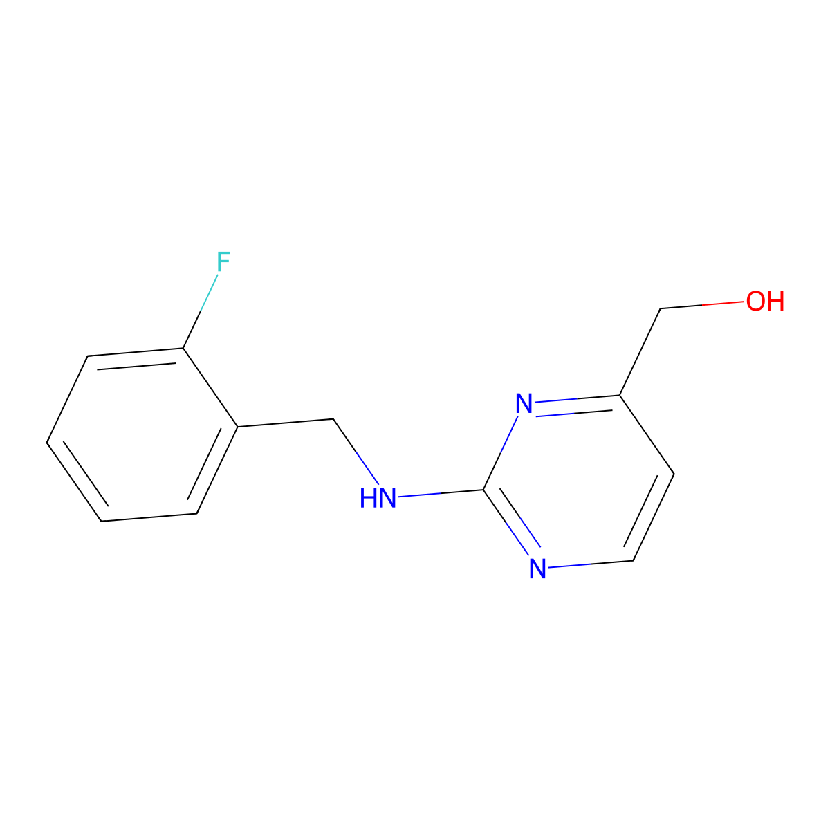 (2-{[(2-Fluorophenyl)methyl]amino}pyrimidin-4-yl)methanol molecular structure, CAS 2439099-20-2