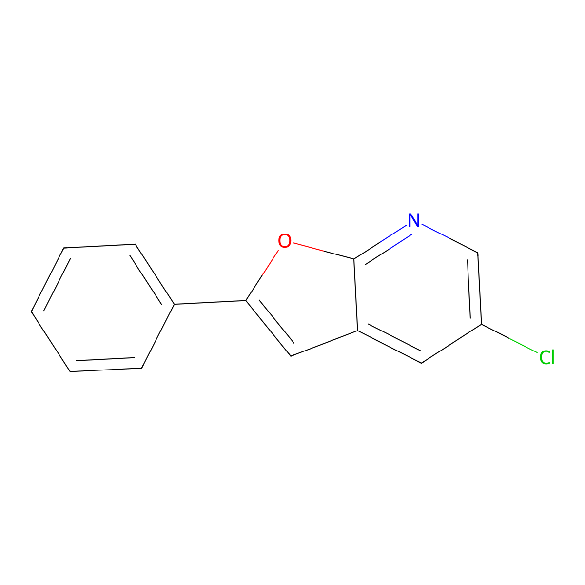 5-Chloro-2-phenylfuro[2,3-b]pyridine molecular structure, CAS 24391-92-2