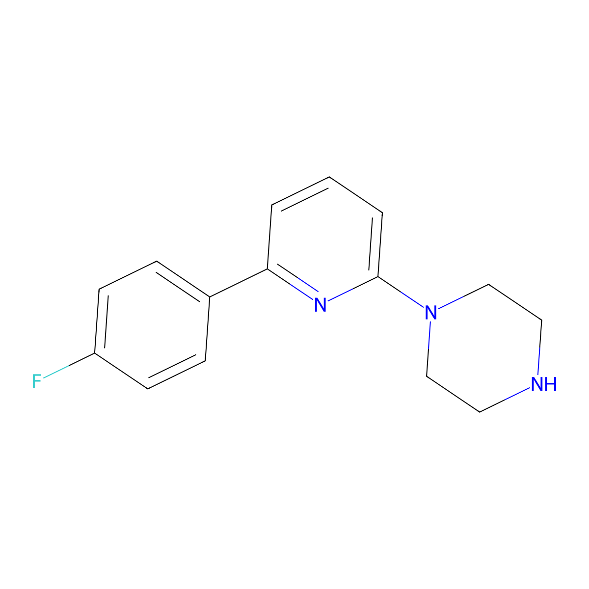 1-[6-(4-Fluorophenyl)pyridin-2-yl]piperazine molecular structure, CAS 2439184-67-3