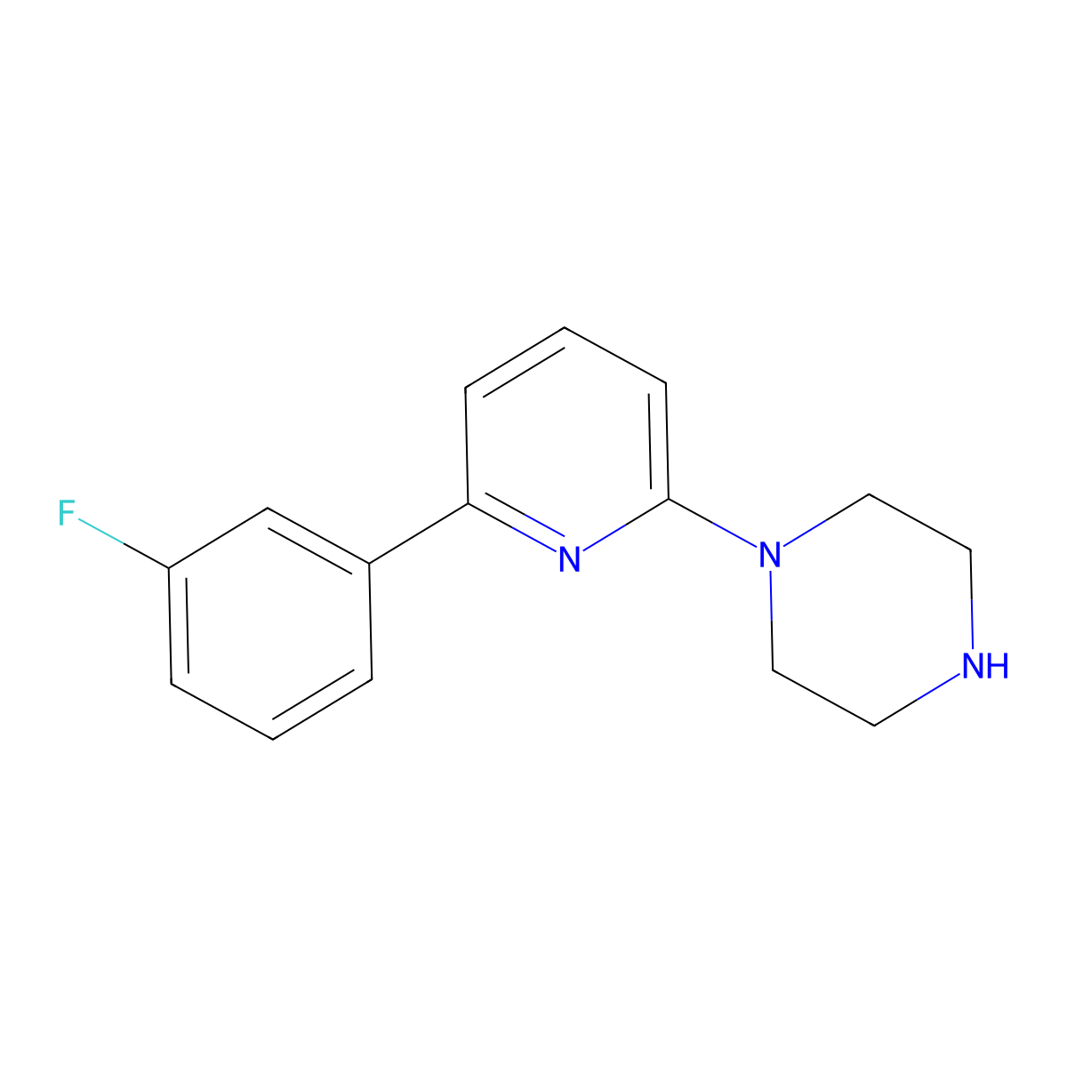 1-[6-(3-Fluorophenyl)pyridin-2-yl]piperazine molecular structure, CAS 2439184-70-8