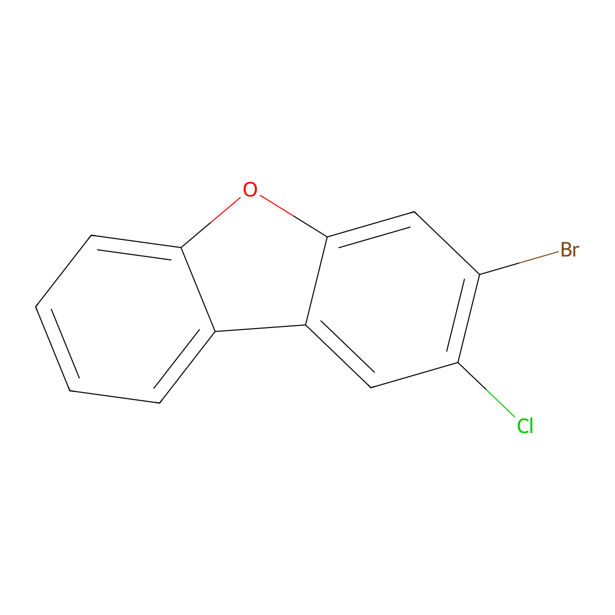3-Bromo-2-chlorodibenzofuran molecular structure, CAS 2439210-27-0