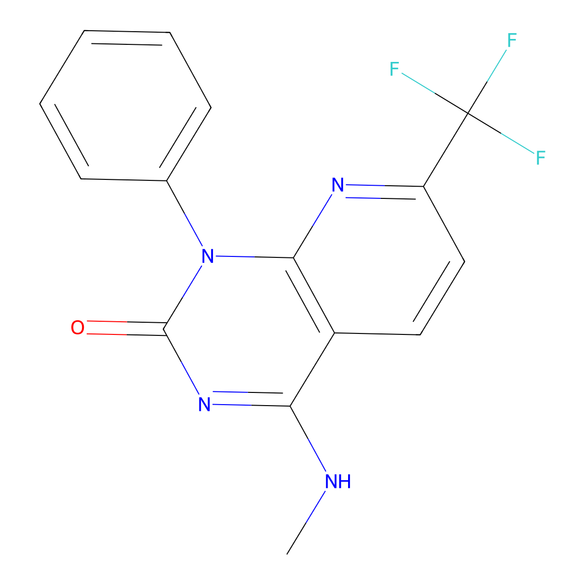 4-(Methylamino)-1-phenyl-7-(trifluoromethyl)pyrido[2,3-d]pyrimidin-2-one molecular structure, CAS 2439272-27-0