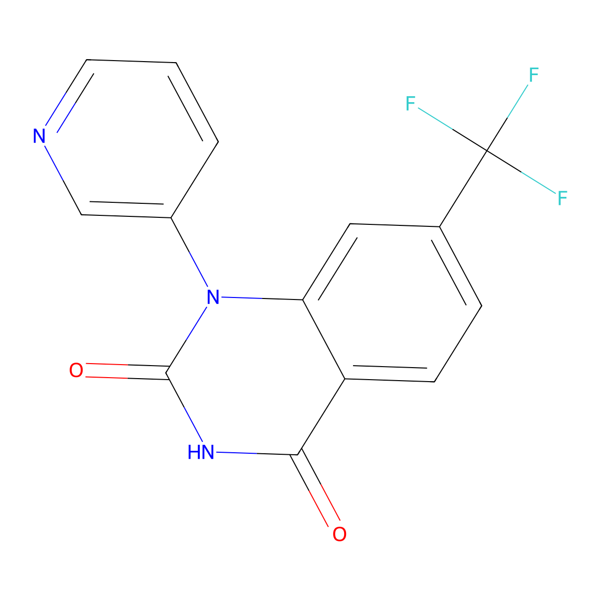 4-Hydroxy-1-(pyridin-3-yl)-7-(trifluoromethyl)-1,2-dihydroquinazolin-2-one molecular structure, CAS 2439280-34-7