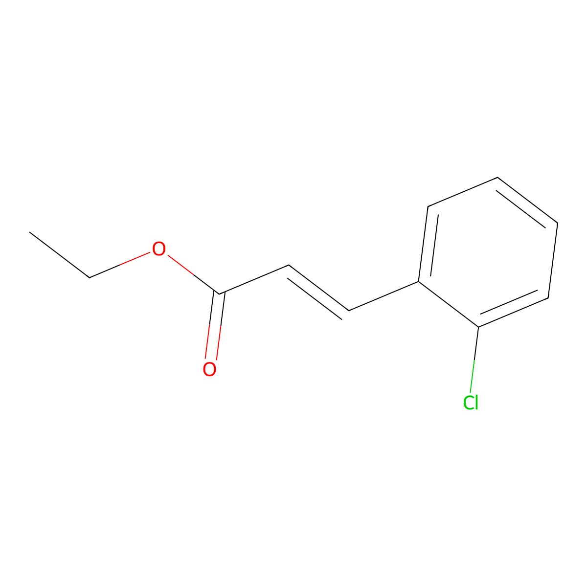 Ethyl 3-(2-chlorophenyl)acrylate molecular structure, CAS 24393-51-9