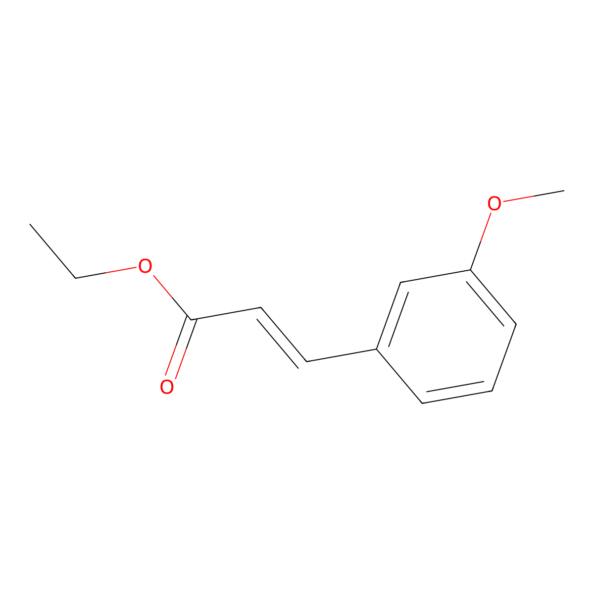Ethyl (2E)-3-(3-methoxyphenyl)-2-propenoate molecular structure, CAS 24393-55-3